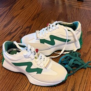 Steve Madden Campo White/Green  Sneakers